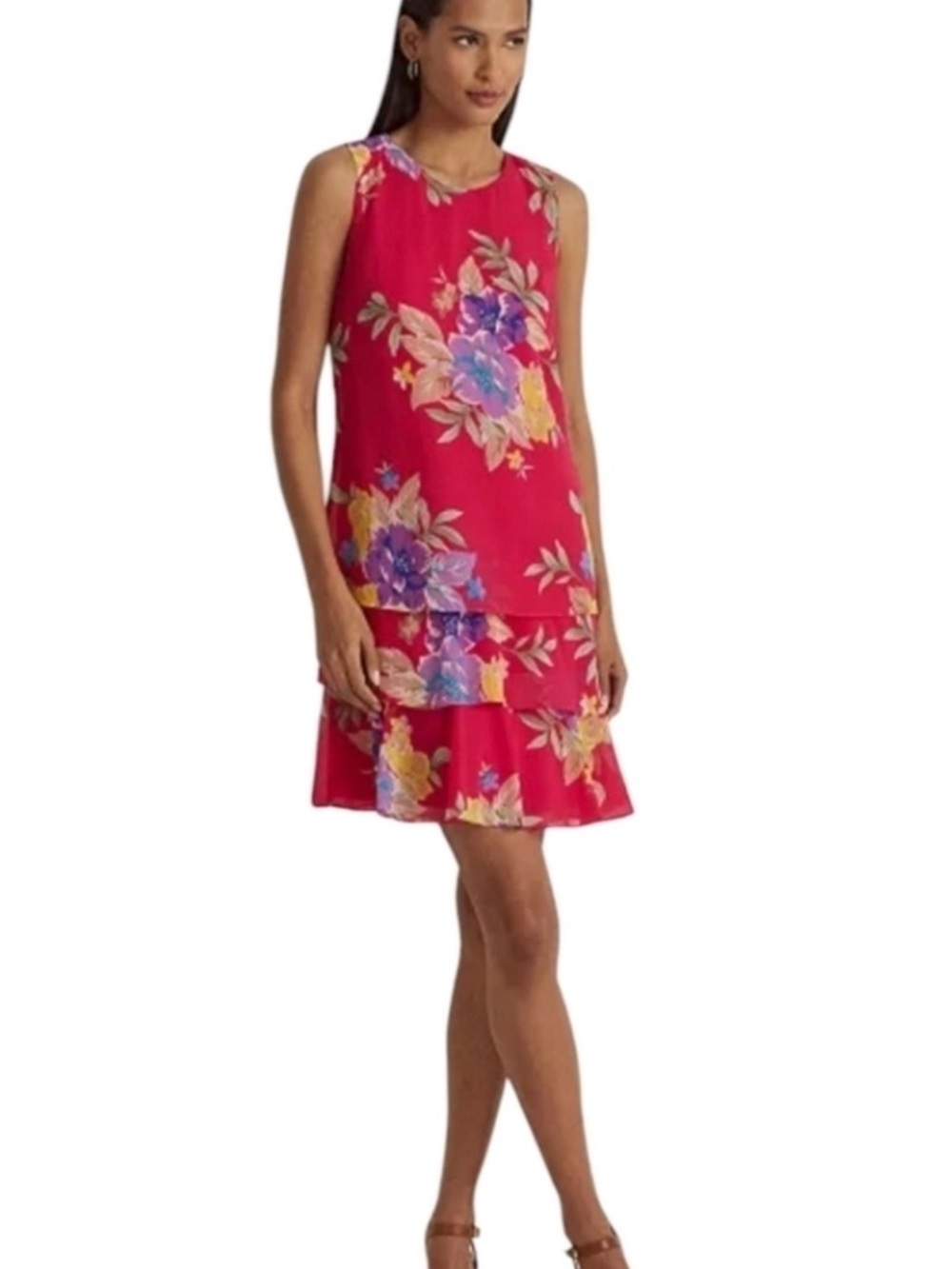 Ralph Lauren Hot Pink Floral Dress